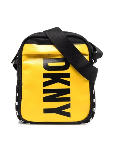 Dkny Logo-print Shoulder Bag In Yellow