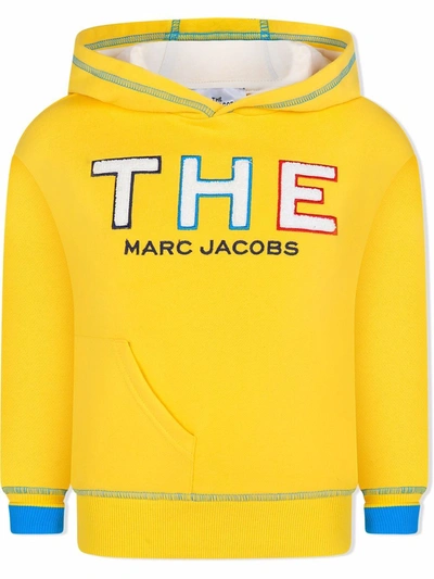The Marc Jacobs Teen Logo-print Cotton Hoodie In Yellow