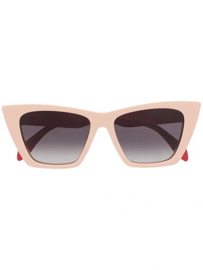 Alexander Mcqueen Gradient-effect Oversize-frame Sunglasses In Rosa
