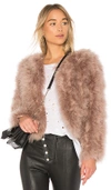 Lamarque Deora Feather Topper Jacket In Sirocco