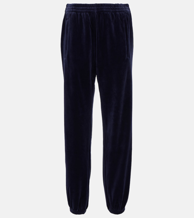 Tory Sport Tory Burch Velour Track Jogger In Tory Navy