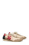 Tory Burch The Tory Sneaker In New Cream/berry/beige