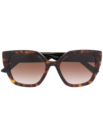 Prada Tortoiseshell-effect Sunglasses In Brown
