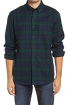 L.l.bean Traditional Fit Scotch Plaid Button-down Flannel Shirt In Black Watch