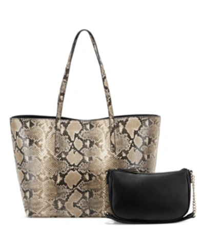 Inc International Concepts Zoiey 2-1 Tote, Created For Macy's In Camel Snake
