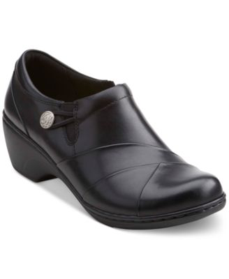 clarks womens shoes black flats