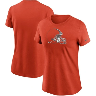 Nike Women's Orange Cleveland Browns Logo Essential T-shirt
