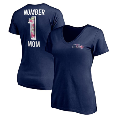 Fanatics Women's Navy Seattle Seahawks Mother's Day V-neck T-shirt
