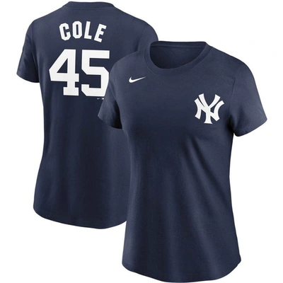 Nike Women's Gerrit Cole Navy New York Yankees Name Number T-shirt