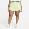 Nike Women's Sportswear Essential Terry Shorts In Lime Ice,white