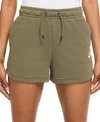 Nike Sportswear Essential Women's French Terry Shorts In Medium Olive,white