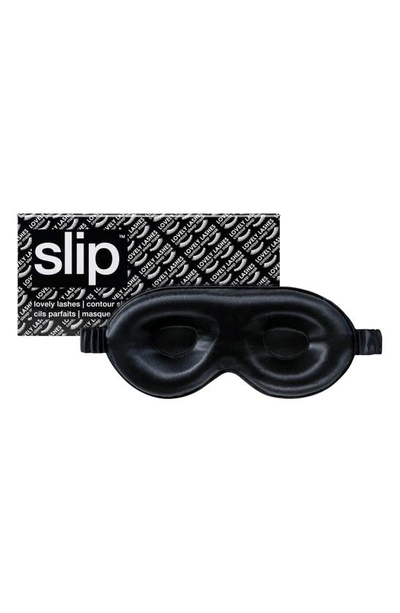 Slip Lovely Lashes Pure Silk Contour Sleep Mask In Black