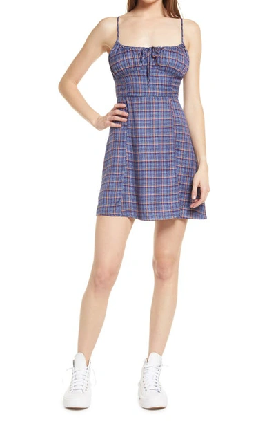 princess polly baby blue dress Aurora Mini Dress - Blue Gingham - Size Xs