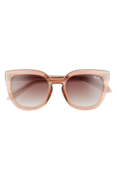 NIB Quay Australia Noosa Bevel Milky Blush / Brown Polarized Cat Eye Sunglasses Quay Australia Noosa Bevel 55mm Cat Eye Sunglasses - Milky  main image 3