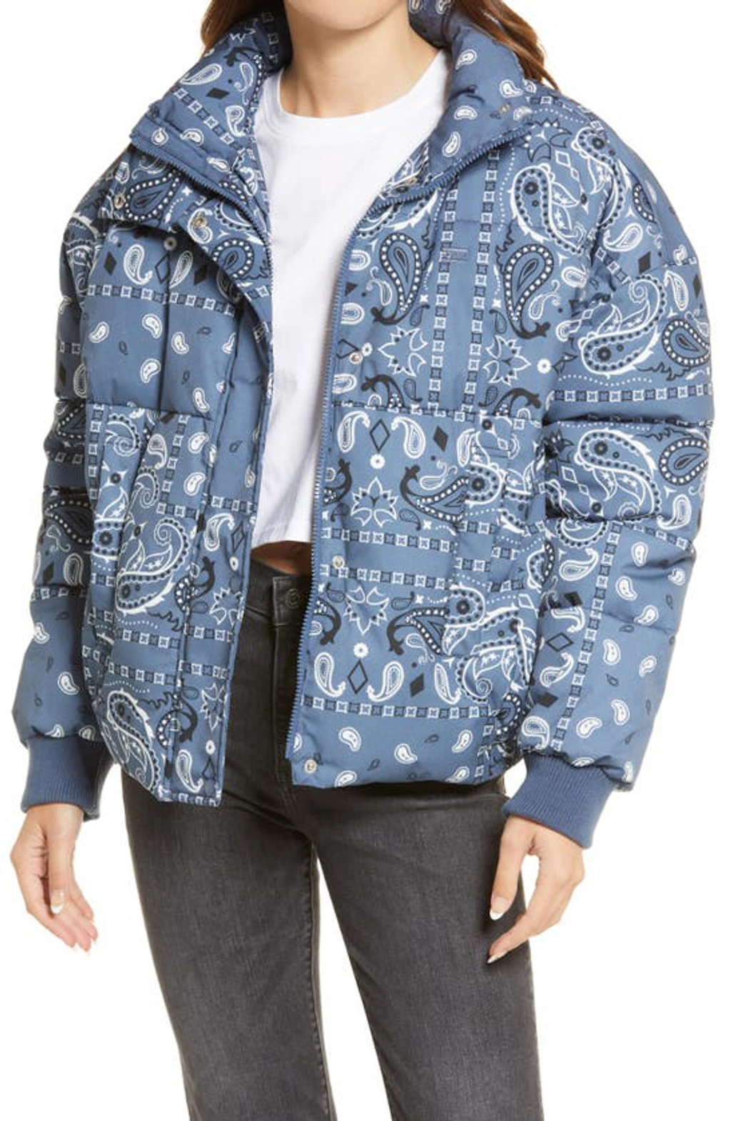 Levi's Puffer Jacket In Bandana Print ModeSens - Main Image