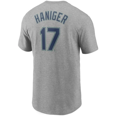 Nike Men's Mitch Haniger Gray Seattle Mariners Name Number T-shirt In Heather Gray