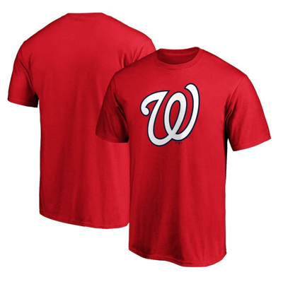 Fanatics Men's Red Washington Nationals Official Logo T-shirt