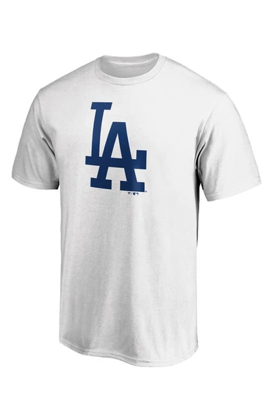 Fanatics Men's White Los Angeles Dodgers Official Logo T-shirt