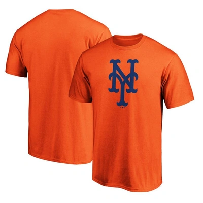 Fanatics Men's Orange New York Mets Official Logo T-shirt
