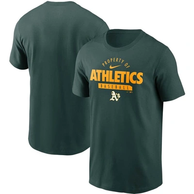 Nike Men's Green Oakland Athletics Primetime Property Of Practice T-shirt