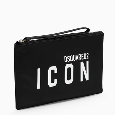 Dsquared2 Black Icon Medium Pouch