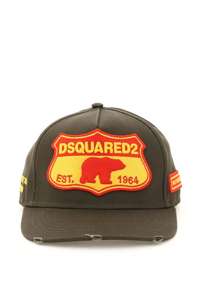 Dsquared2 Logo-patch Baseball Cap In Khaki