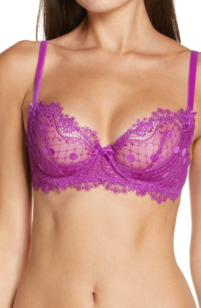 Dita Von Teese Vedette Underwire Balconette Bra In Shocking Violet