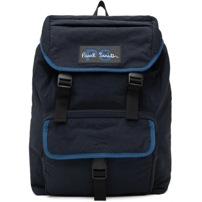 Ps By Paul Smith Navy Nylon Backpack In 47 Navy