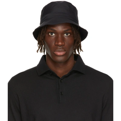Loro Piana Grey Cityleisure Cashmere Bucket Hat In Blue Navy