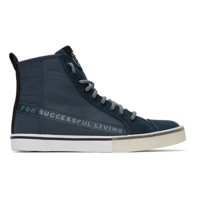 Diesel Navy S-dvelows ml High Top Sneakers In T6055 Navy