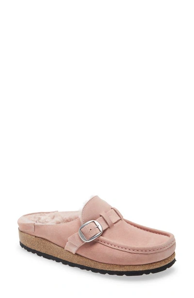 Birkenstock Buckley Shearling-lined Suede Clogs In Pink