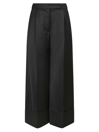 Simone Rocha Virgin Wool Blend Trousers In Black
