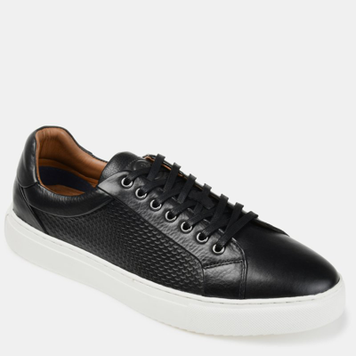 Thomas & Vine Men's Canton Embossed Leather Sneakers In Black