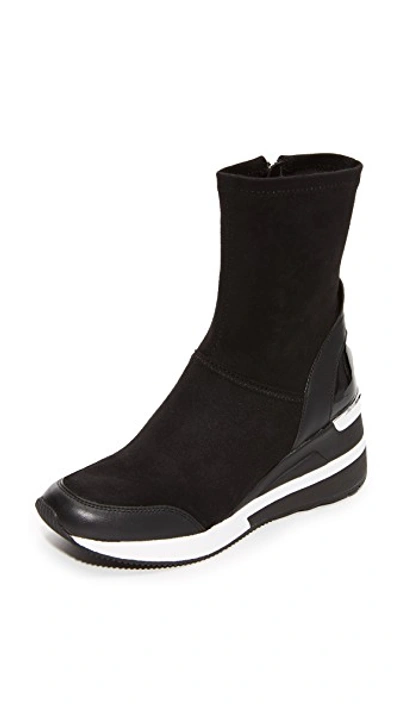 Michael Michael Kors 'ace' Wedge Sneaker Bootie In Black | ModeSens
