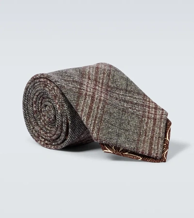 Bram Lerici Wool Tie In Multicoloured