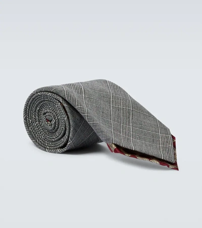 Bram Portovenere Wool Tie In Grey