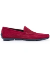 Roberto Cavalli Perforated Loafers In Red