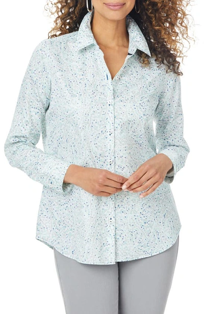 Foxcroft Davis Butterfly Frost Non-iron Button-up Shirt In Multi