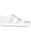 Tod's Striped Sneakers In White
