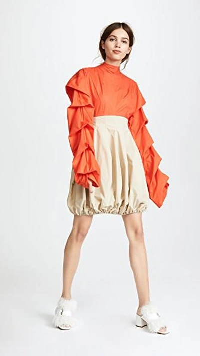 A.w.a.k.e. Tendrils & Head Dress In Orange/beige-1