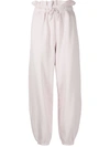 Agolde High-rise Paperbag Relaxed Sweatpants In Fondant