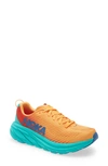 Hoka One One Rincon 3 Running Shoe In Blazing Orange / Fiesta