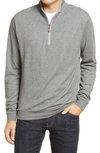 Johnnie-o Sully Quarter Zip Pullover In Pepper