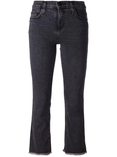 Current Elliott Cropped Jeans In Grey