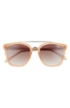 Quay Sweet Dreams 55mm Square Sunglasses In Doe Brown Gradient