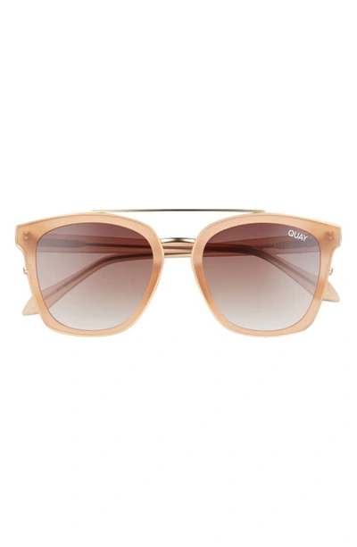 Quay Sweet Dreams 55mm Square Sunglasses In Doe Brown Gradient