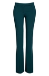 Alexander Mcqueen Leaf Crepe Slim Bootcut Pants In 3019 Forest Green