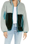 Ugg (r) Marlene Faux Fur Jacket In Sidewalk / Racing Green
