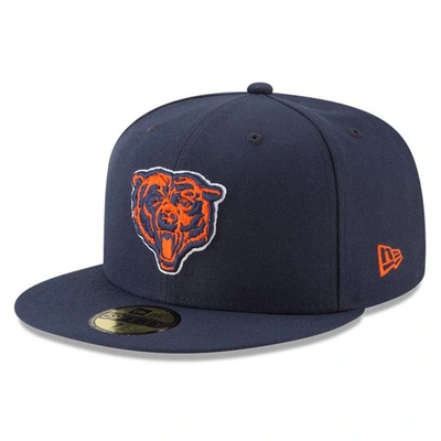 New Era Chicago Bears Custom On-field Basic 59fifty Cap In Navy