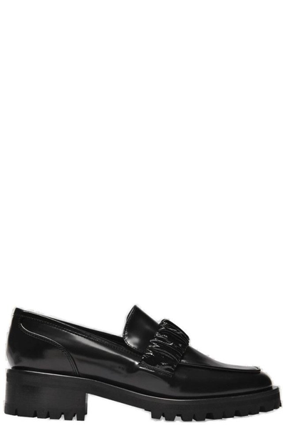 Elleme Mocassins Chouchou Square Aus Schwarzem Leder In Black